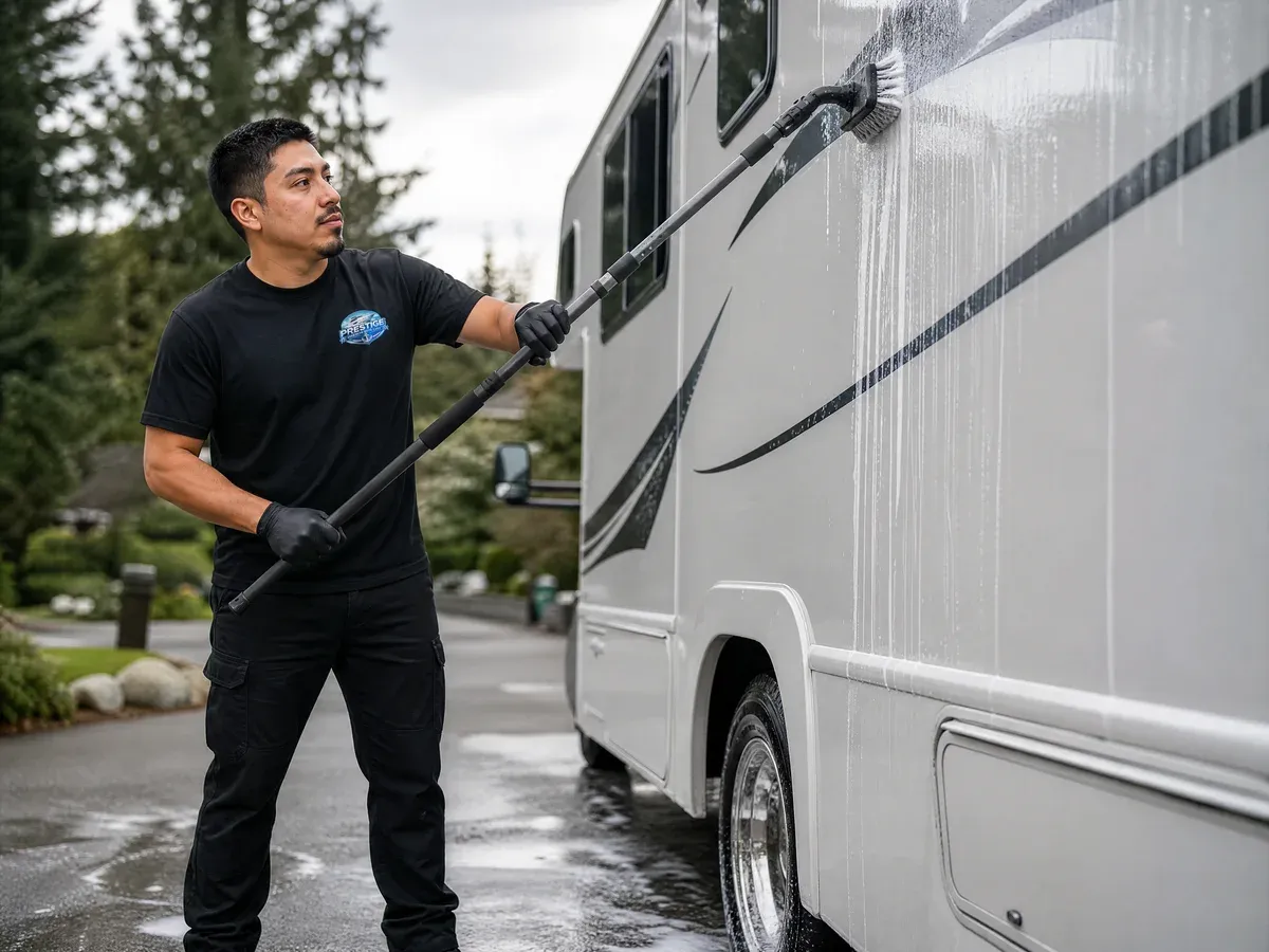 RV detailing process — Prestige Marine & Auto Care in Seattle, WA